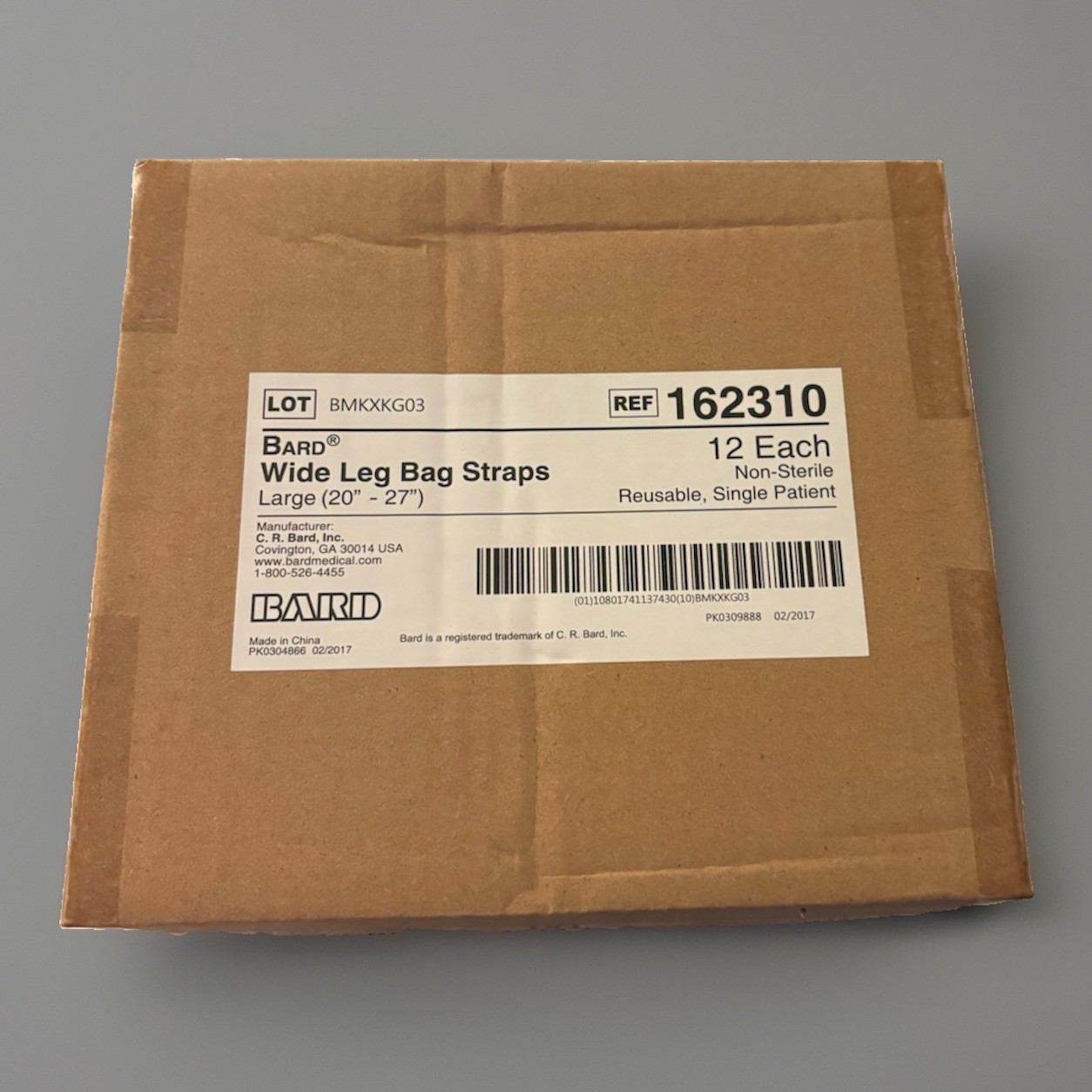 Box Of 12 Bard Wide Leg Bag Straps 162310 Large (20″-27″)