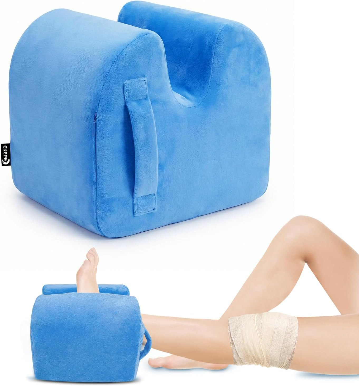 Post-Surgery Knee Replacement Pillow – Memory Foam Leg Elevation Support