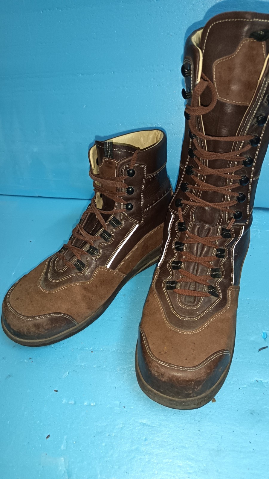 Herzer German Custom Medical Boot Brown Leather Rear Zipper Amputee Support R