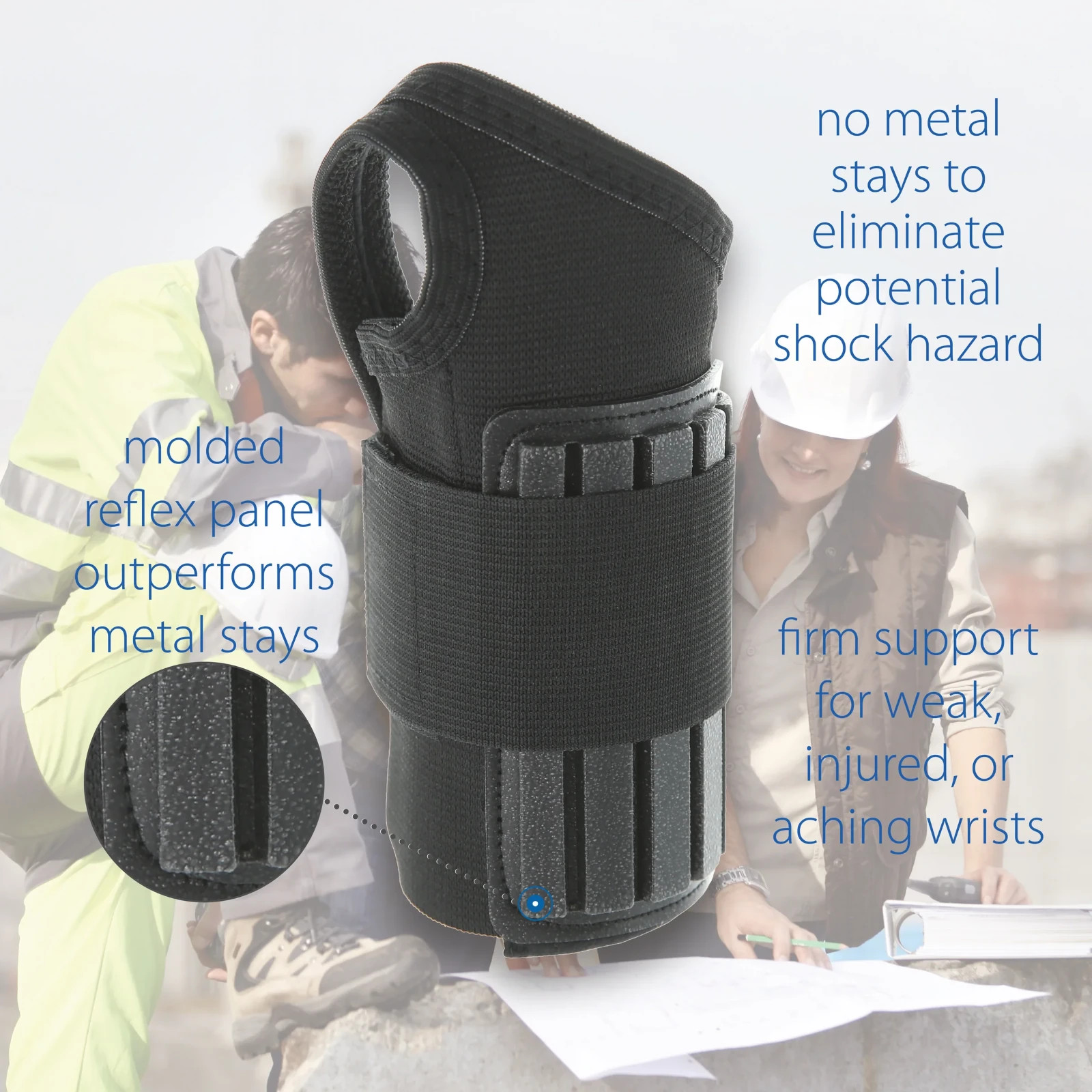 Core 6850 BLACK LEFT HAND ONLY Wrist Support Brace With Straps Carpal Tunnel XL