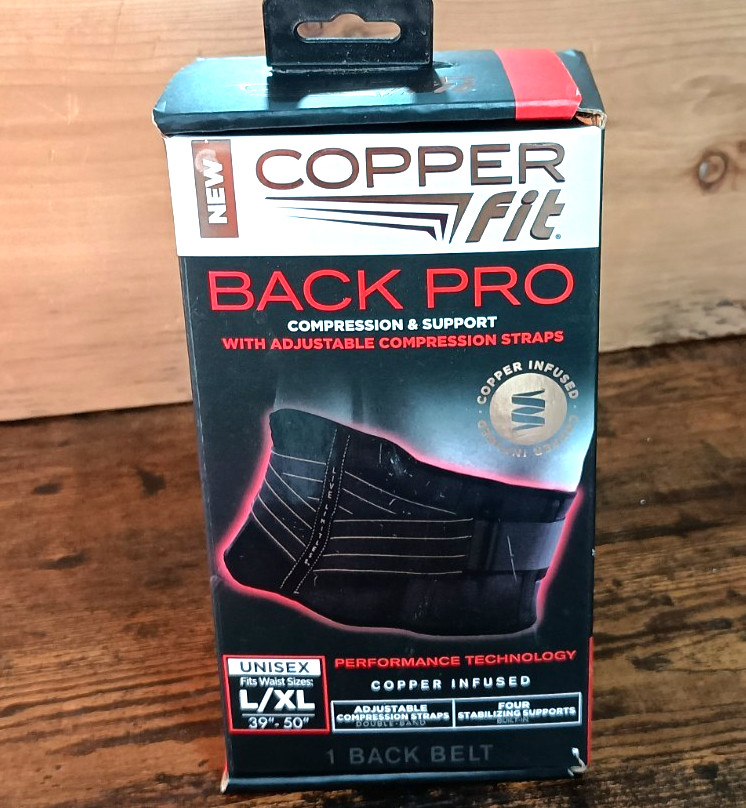 Copper Fit Black Back Pro Compression & Support With Adjustable Straps L / XL