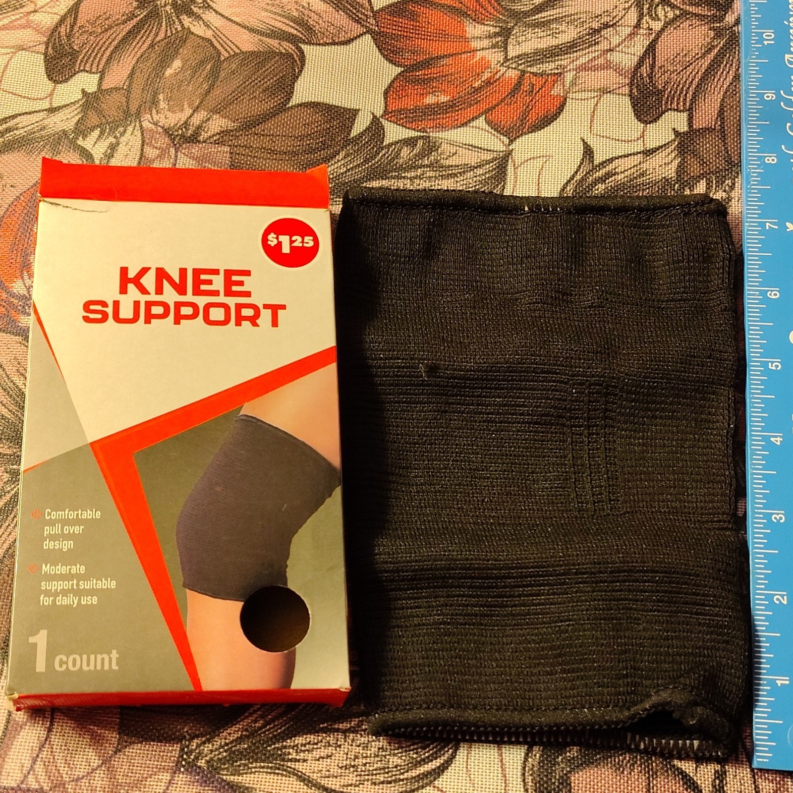 Thera Plus Knee Support Pull Over Design Black Sleeve for Stabilization