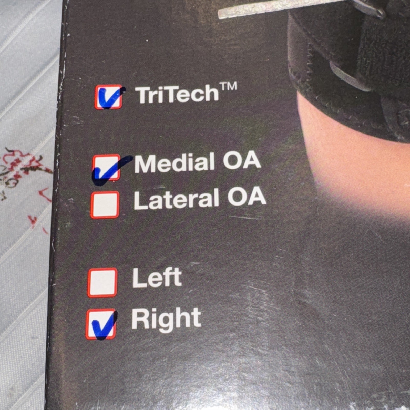 Bledsoe OA Impulse TriTech Medial OA Right Knee Brace Black Size Medium