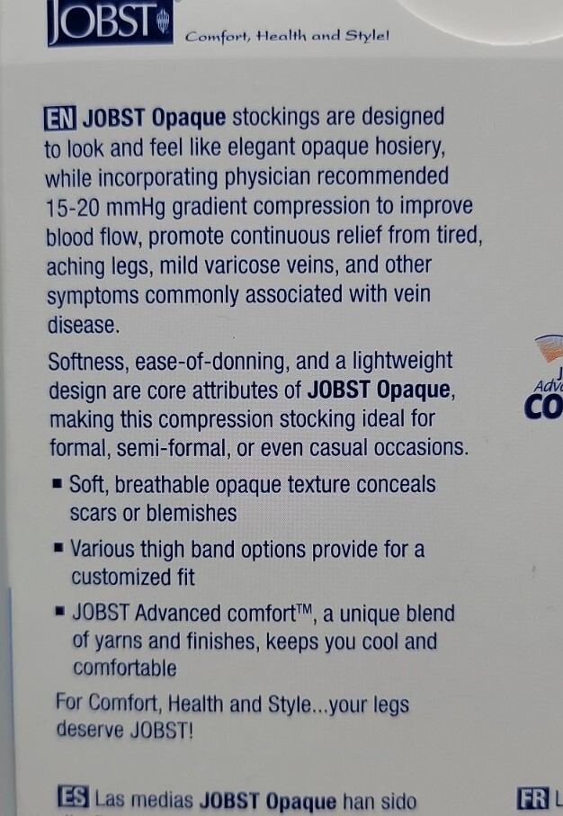 JOBST Women’s Opaque Thigh High Dot 15-20 mmHg Closed Toe – Black