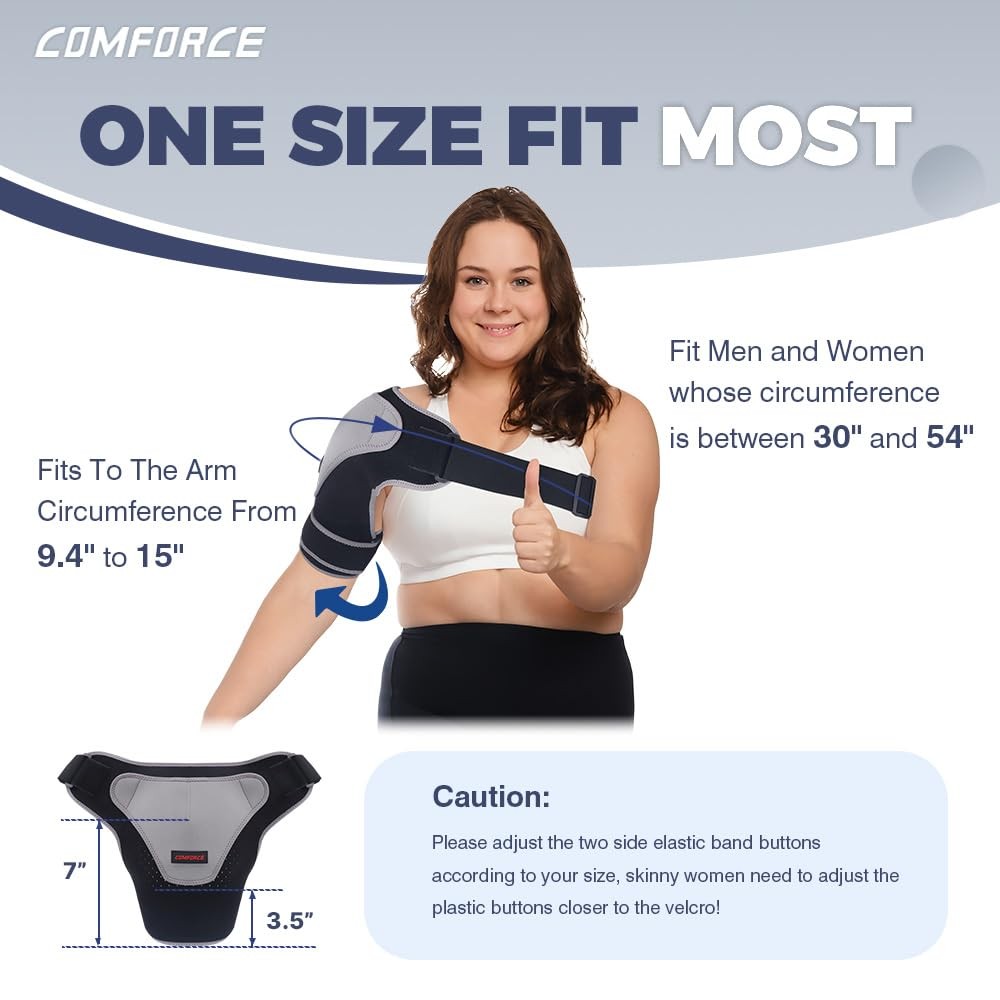 Copper Compression Shoulder Brace, Rotator Cuff Support Brace for AC Joint Pa…