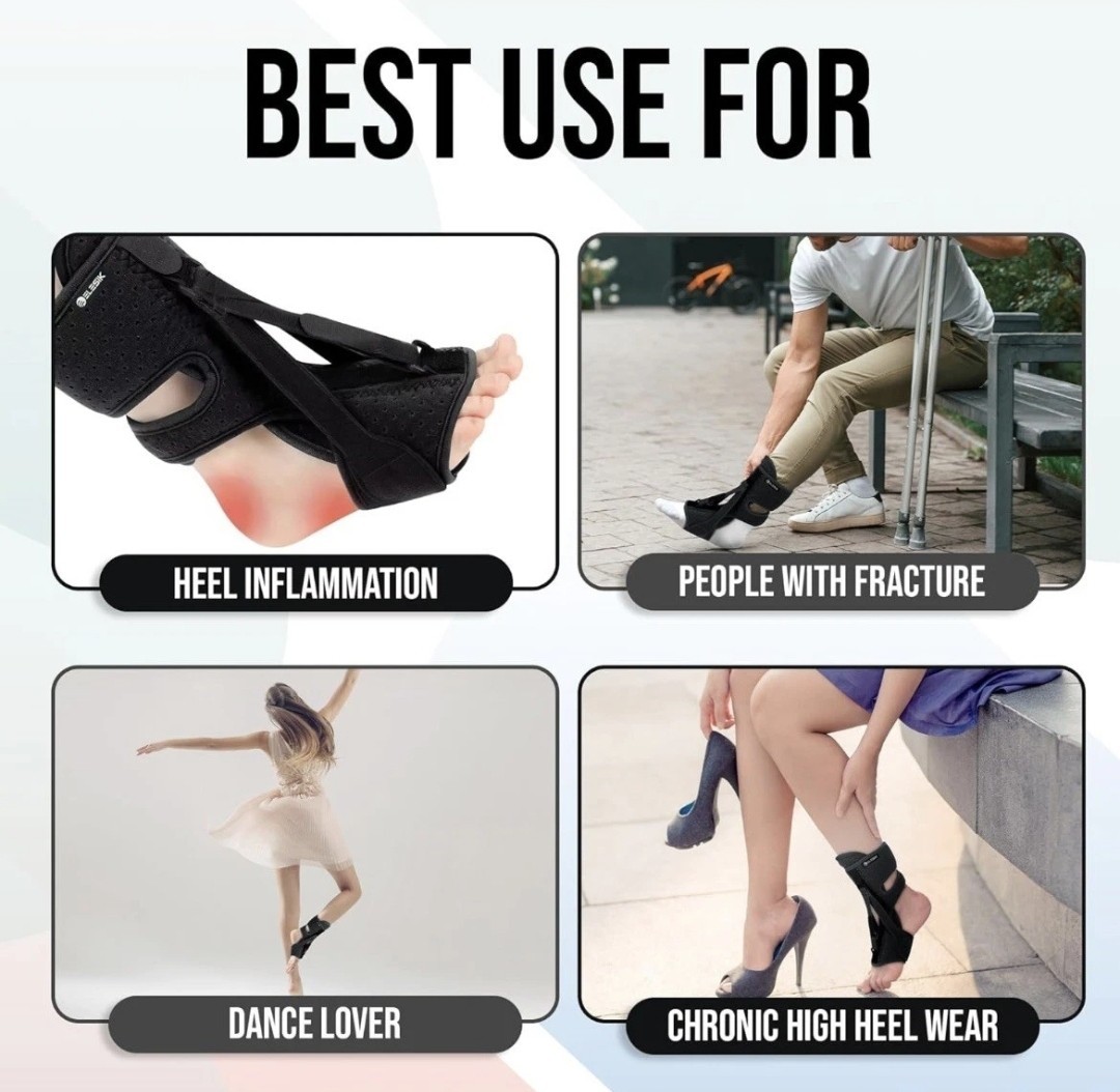 Elesik Night Splint for Plantar Fasciitis Adjustable Foot Brace Heel&Arch Relief