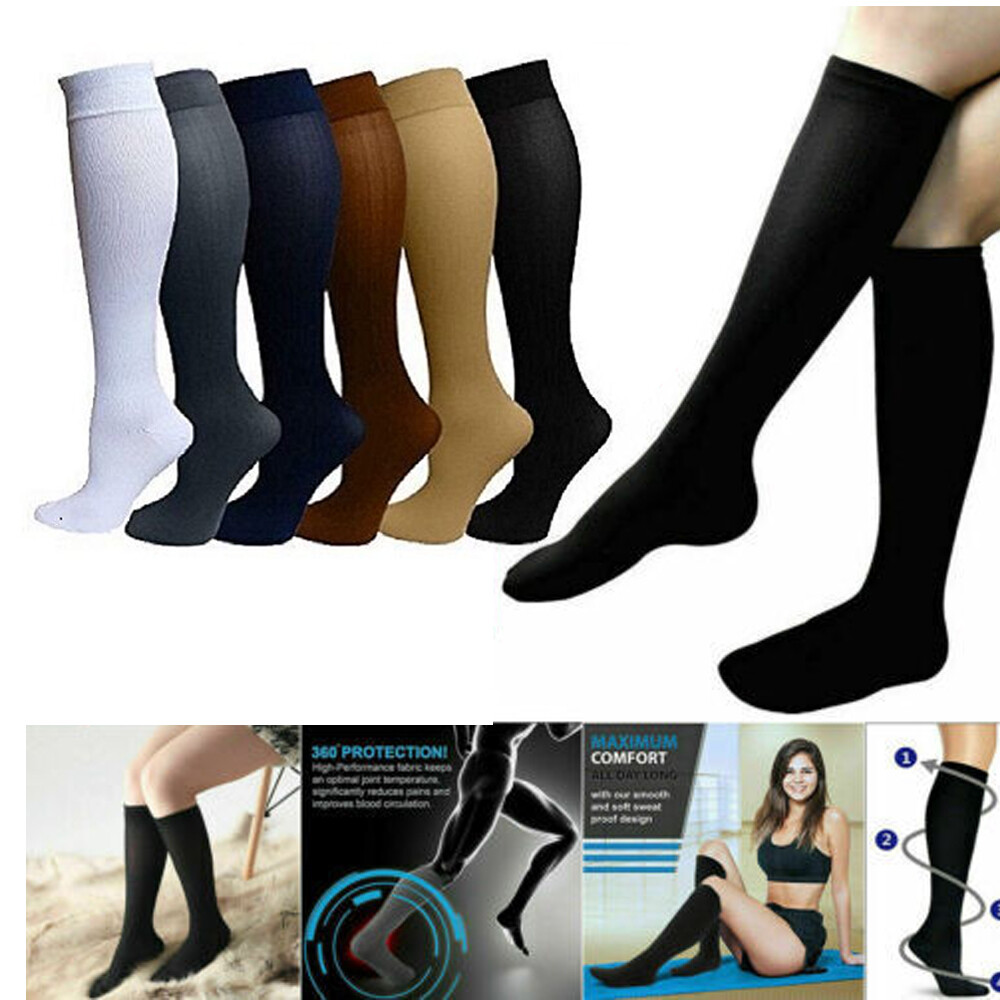 Compression Socks Stockings Womens Mens Knee High Medical 20-30 mmHG XXL