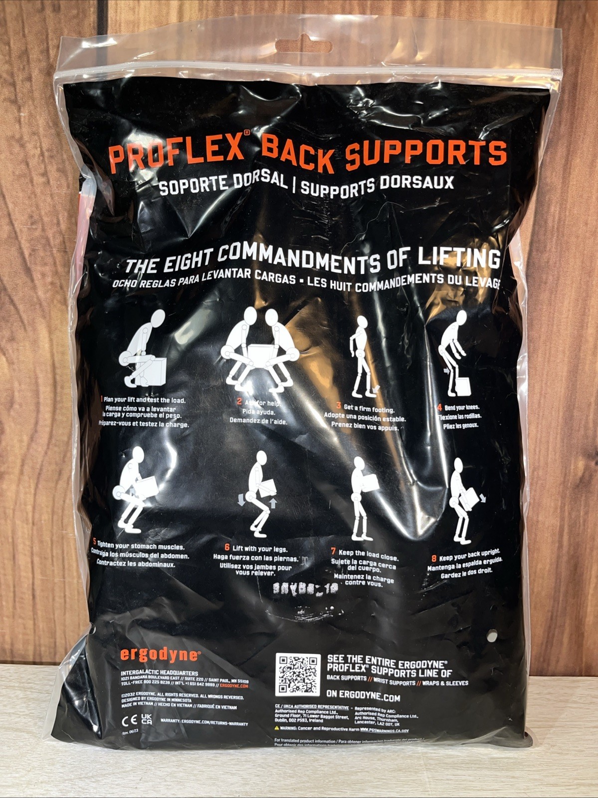 Proflex By Ergodyne Back Support #1650 BLACK Medium 11093