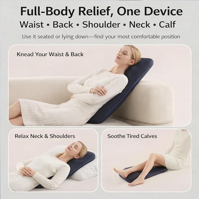 Athloot Back & Neck Massager with Heat for Pain Relief, FSA Full-Length Rolling