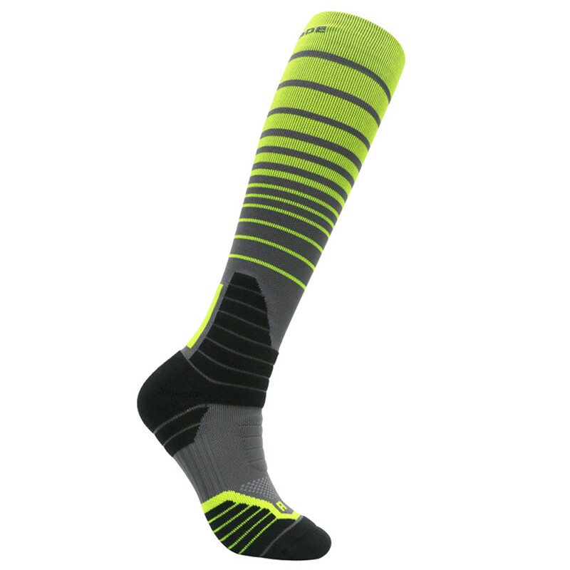 Pro Mens Womens Running Compression Sports Socks Marathon Jogging Socks Striped