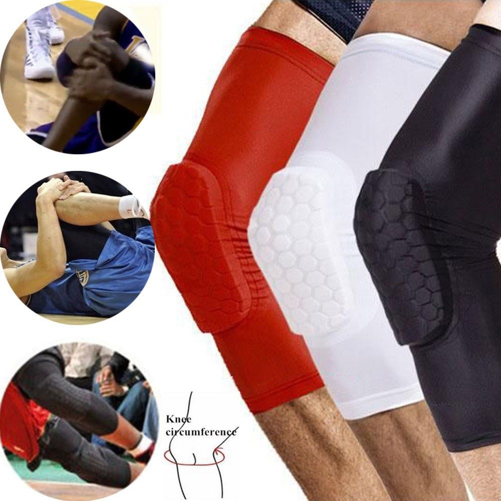 Knee Pad Basketball Leg Protector Knee High Crashproof Antislip Honeycomb Sleeve