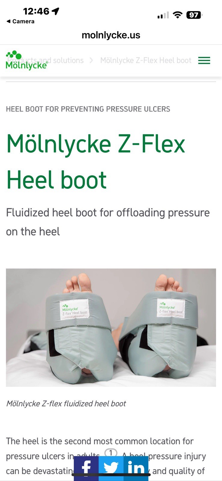 Feet & Heel Protector, Molnlycke Z-Flex Air Fluidized Protector Boots (2)
