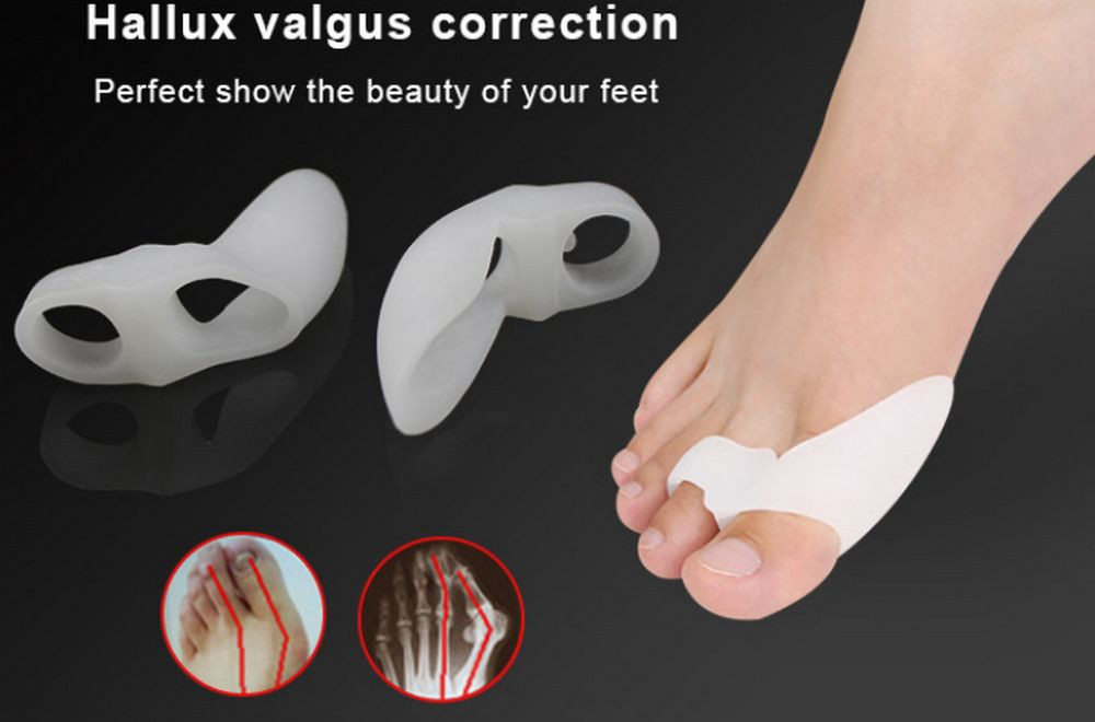 1 Pair Gel Toe Separator Support Bunion Pain Relief Unisex Foot Care Aid Reuse