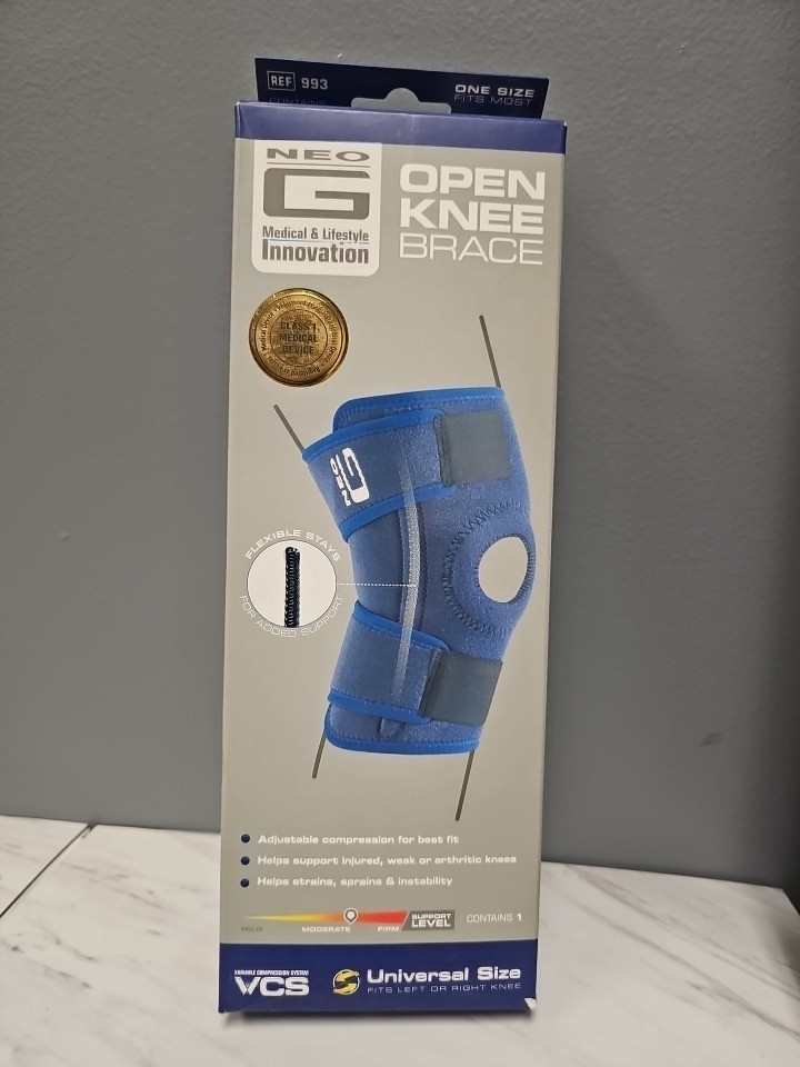 Neo G Open Knee Support Brace Universal Size, Fits Either Knee, Moderate REF 993