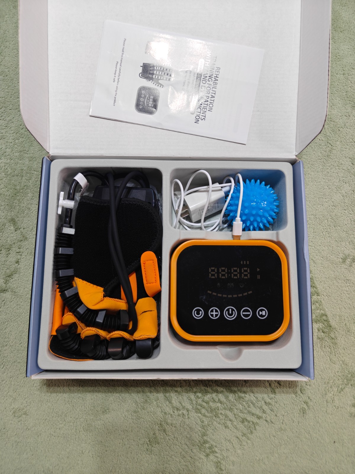 Electric Hand RehabilitationRobot Gloves Stroke Recovery Training (Size L Right)