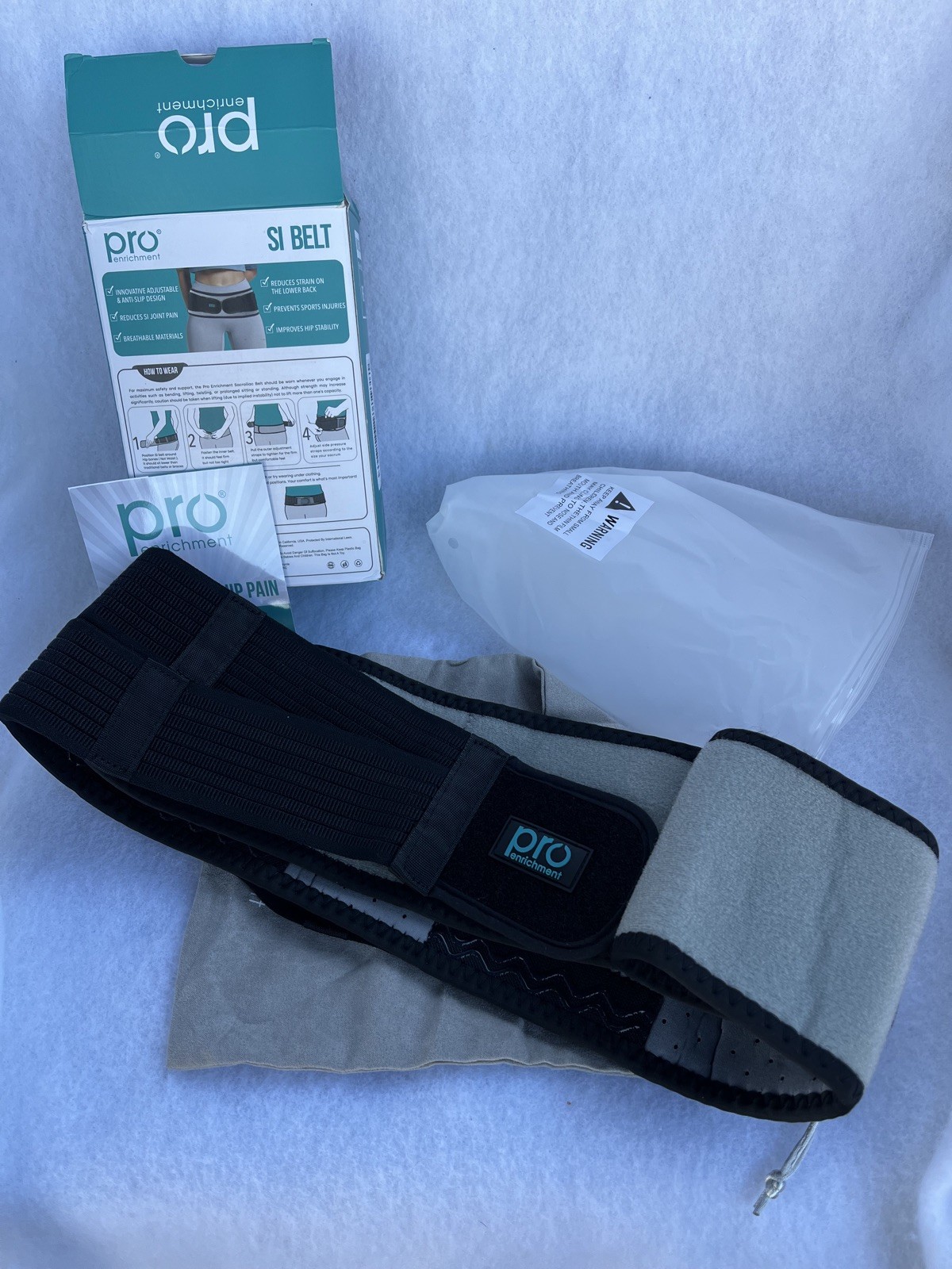 Sacroiliac SI Belt Sciatica Pain Relief Brace SI Joint Hip Belt Reg 32″-47″