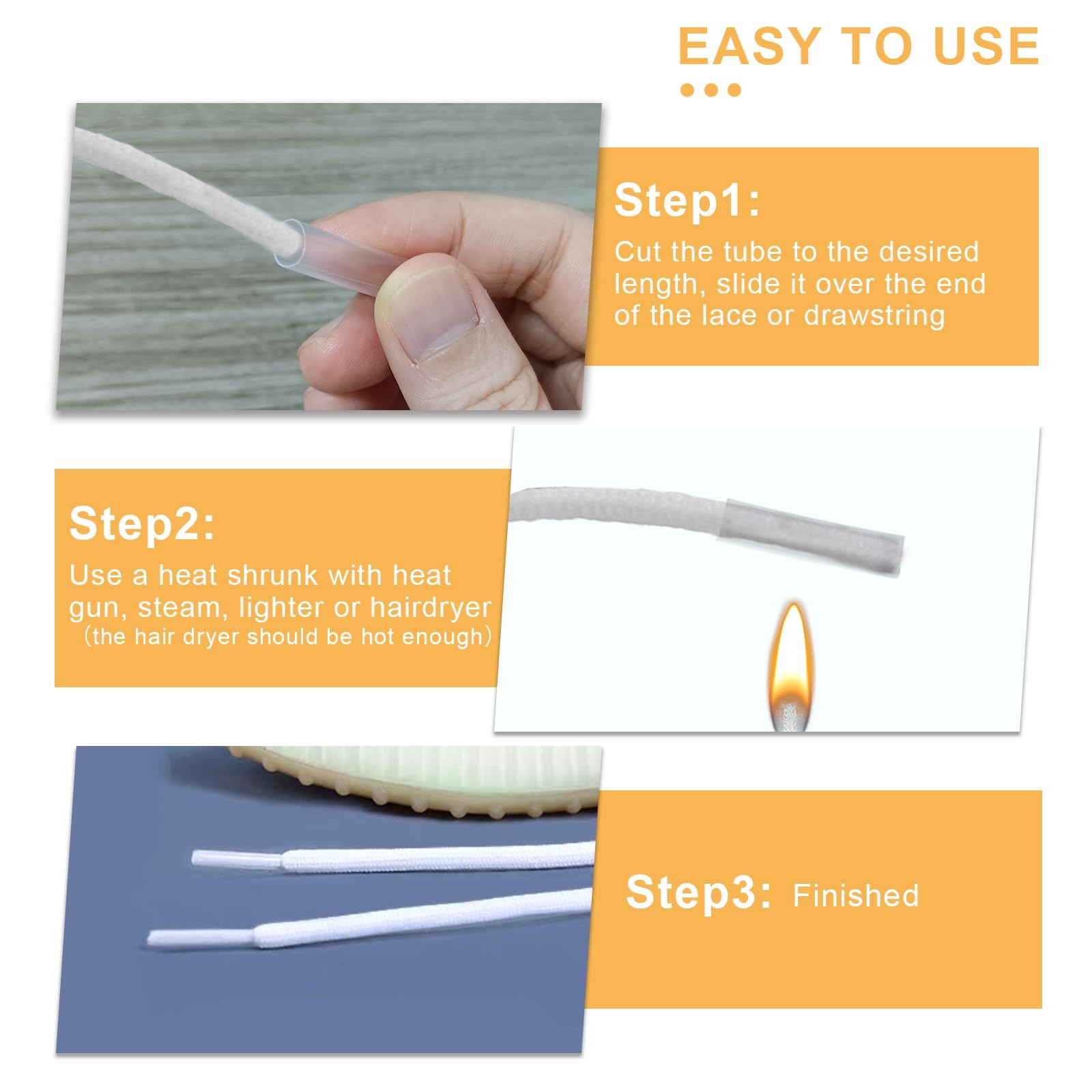 50 Pcs Clear Shoe Lace End Tips Sneaker Shoe Lace Repair Aglet Tips