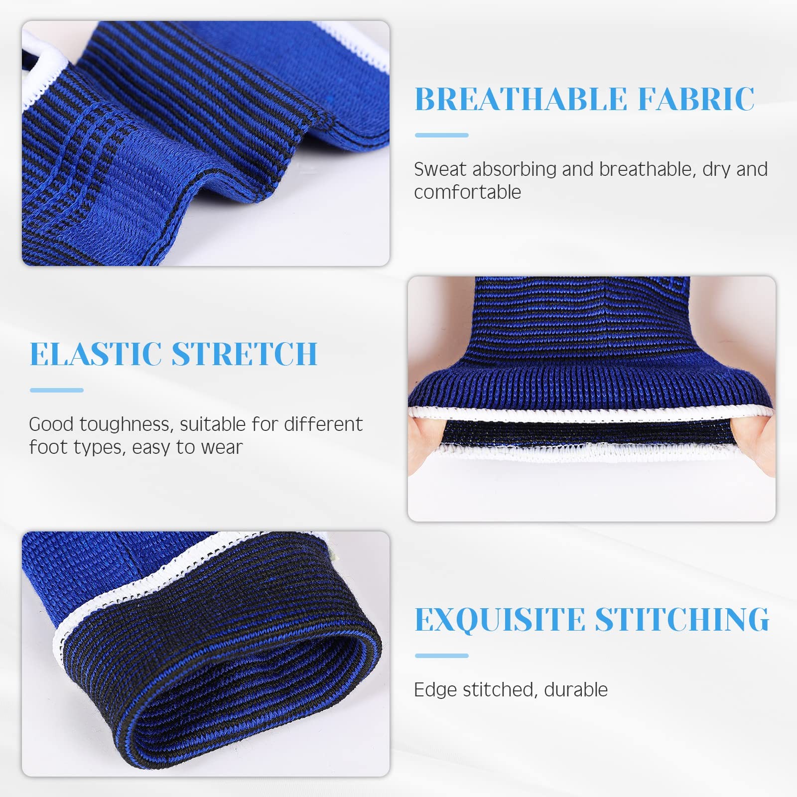 4 Pieces/ 2 Pair Kids Ankle Support Brace Elastic Kids Compression Socks Knit…