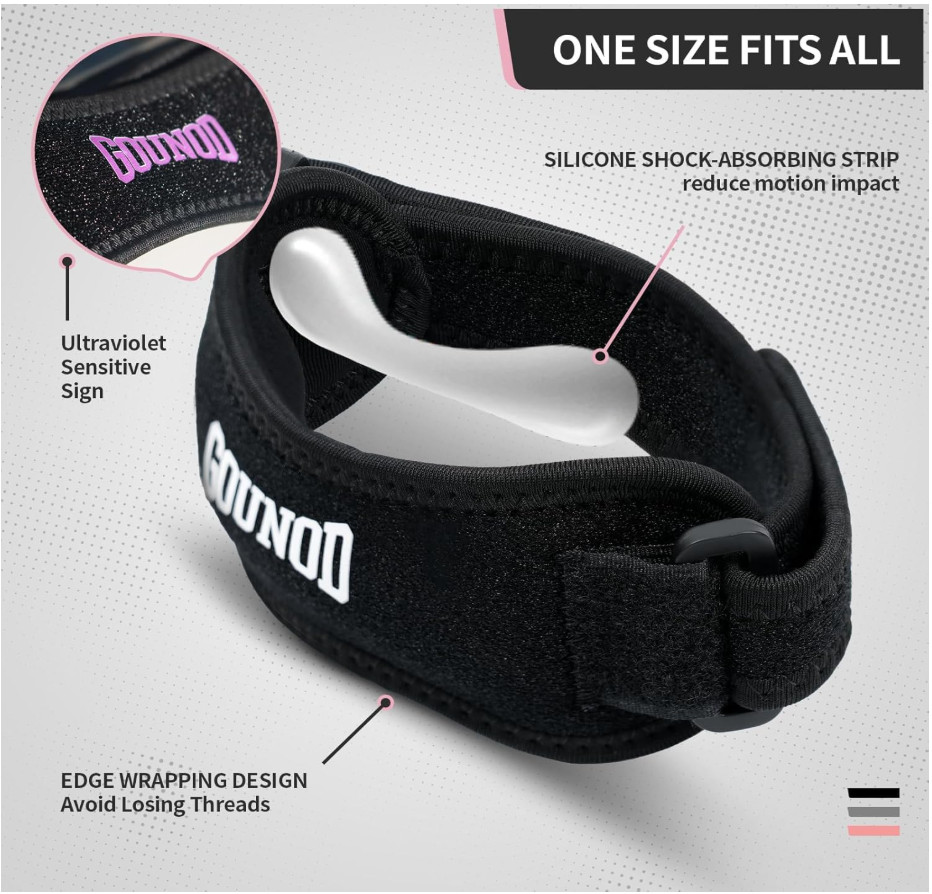 Patellar Tendon Support Strap 2 Pack,Knee Strap for Knee Pain Relief