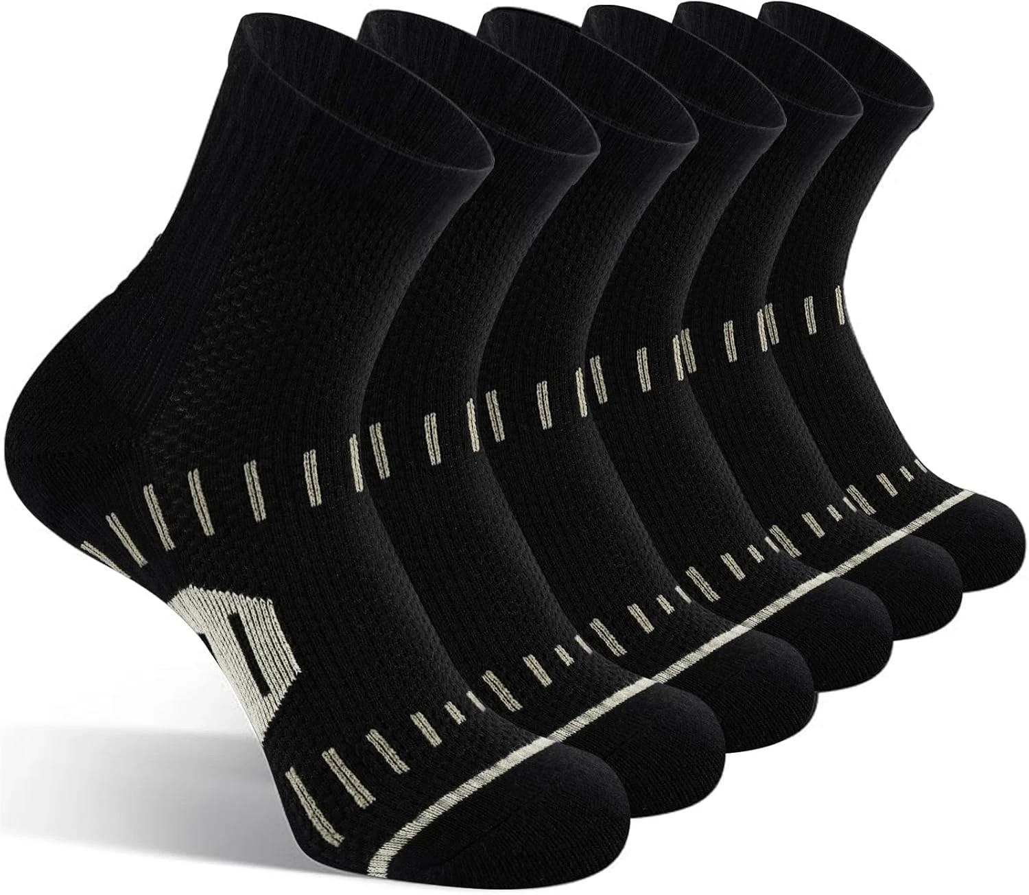 Copper Ankle Compression Socks for Men and Women(6 Pairs), Breathable Arch Suppo