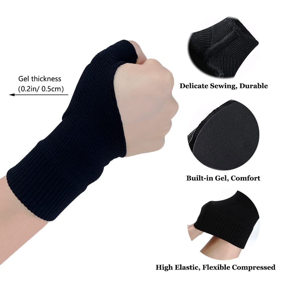 2× Compression Gloves Joint Care Thumb Support Wrist Brace Arthritis Pain Relief