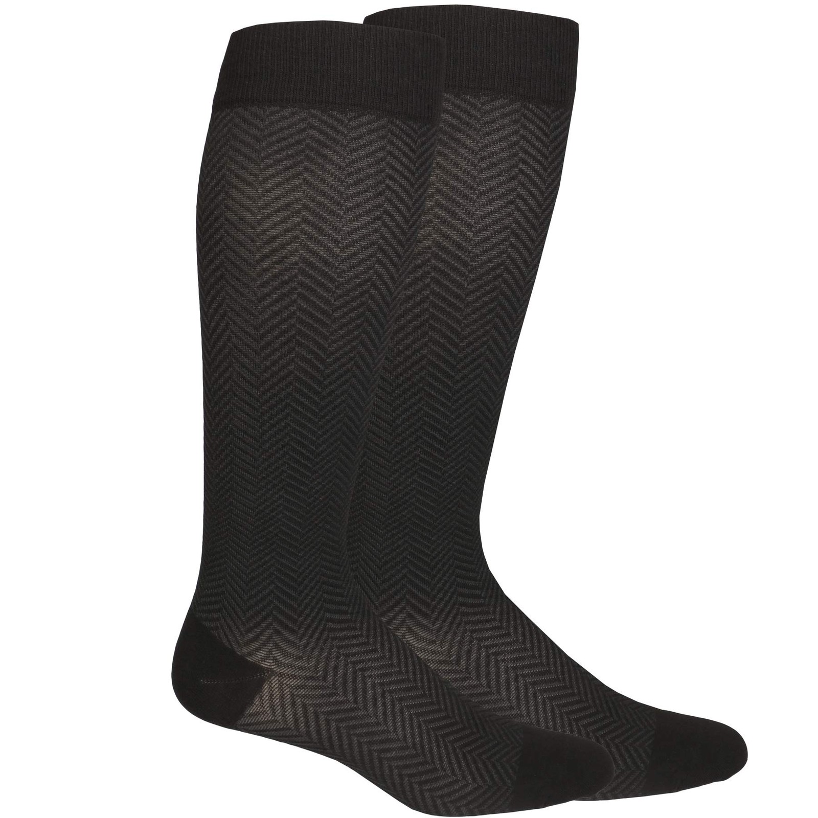 Nuvein 15-20 Mmhg Compression Socks For Women Chevron Pattern Trouser Style