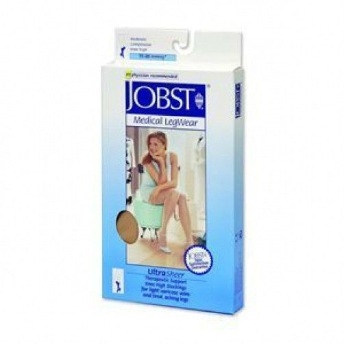Jobst Womens UltraSheer Thigh Compression Supports 15-20 mmhg Silicone Stockings