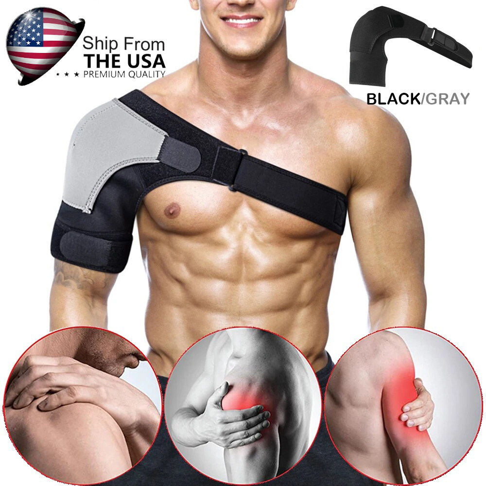 SHOULDER BRACE ROTATOR CUFF PAIN RELIEF SUPPORT ADJUSTABLE BELT SLEEVE SPRAINS✅⭐