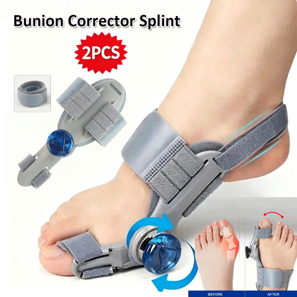 1Pair Bunion Fix Toe Valgus Corrector Big Toe Straightener for Men & Women, US