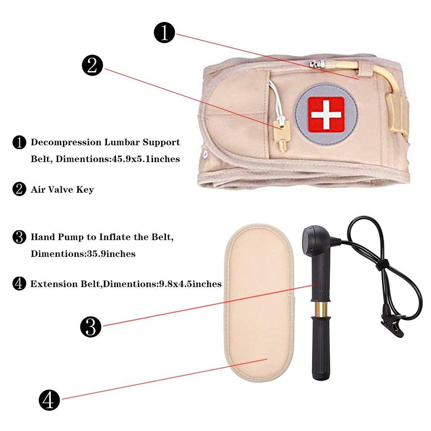 Decompression Back Belt,Spinal Air Traction Belt for Lower Back Pain Relief, …