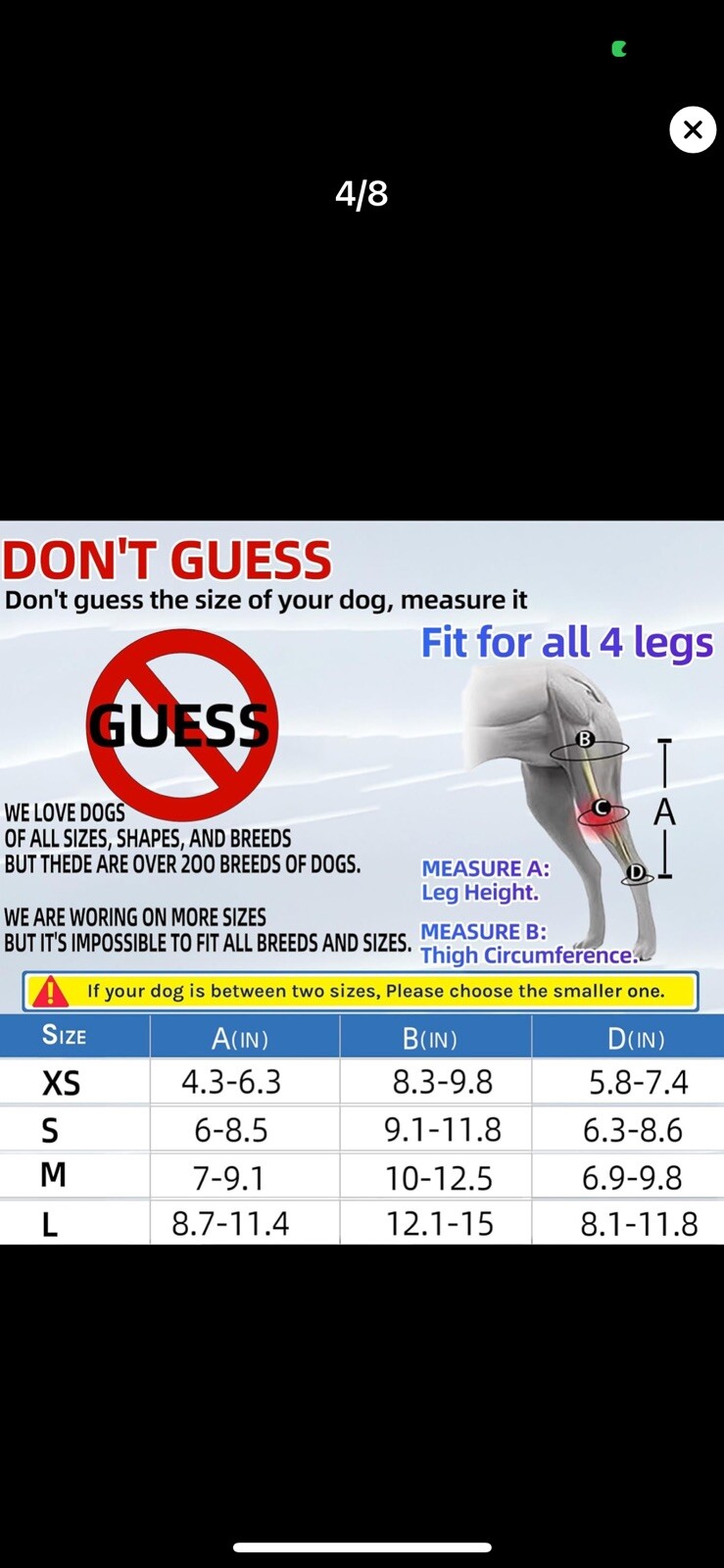 M Dog Knee Brace For Torn ACL Hind Leg For Support With Cruciate Ligament Injury