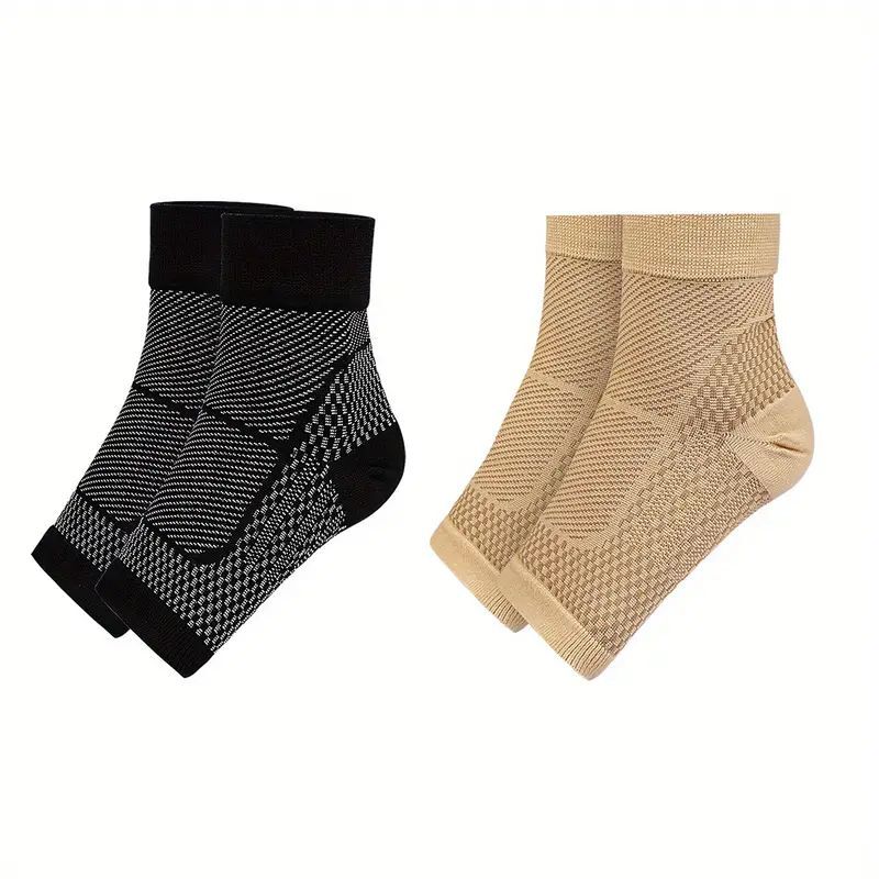 2Pair 20-30mmHg Ankle Brace Compression Sleeve Support Socks Foot Fasciitis Pain