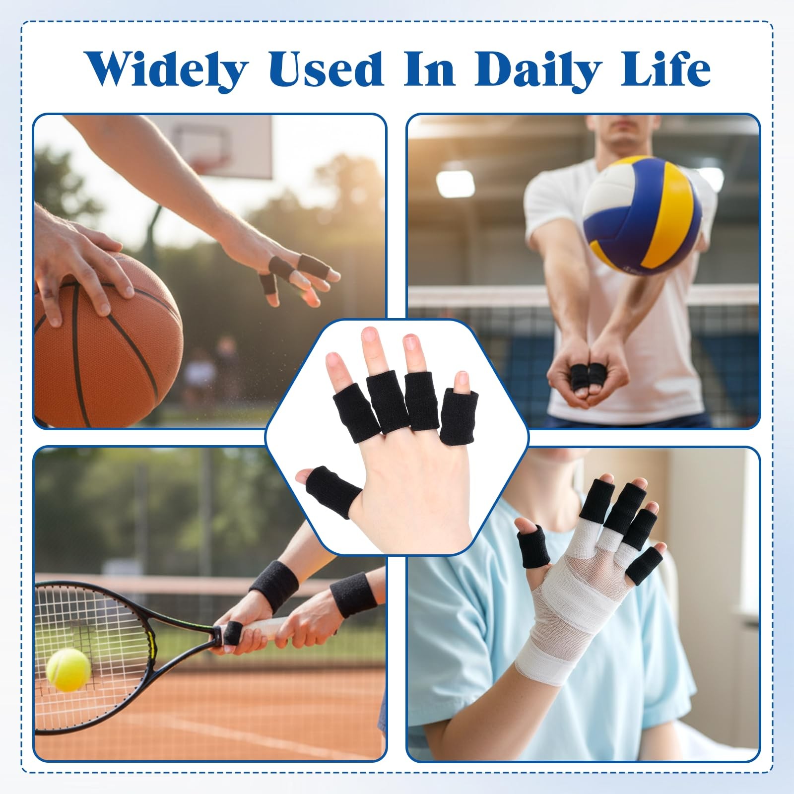 10 Pcs Finger Sleeves Finger Compression Protectors Elastic Finger Covers