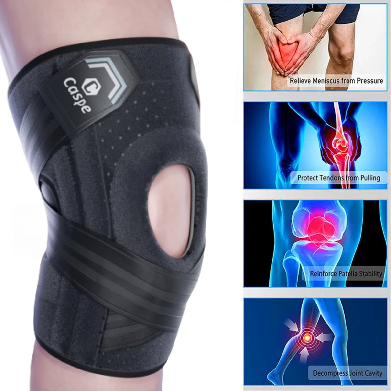 Knee Brace Compression Sleeve Support For Sport Joint Pain Knee Relief Gift Idea
