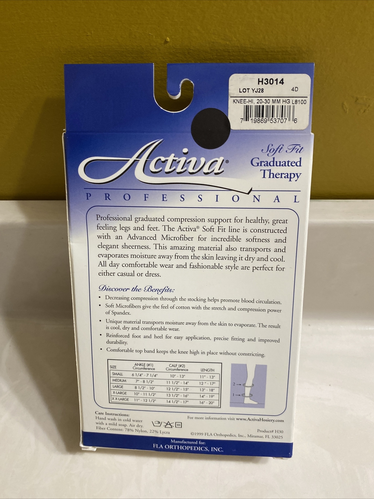 Activa Soft Fit Graduated Therapy Knee High 20-30 mmHg Closed Toe X Large Ivory