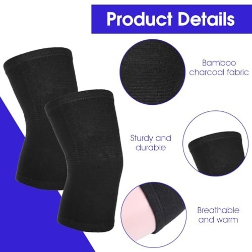 Bamboo Knee Sleeve, Elastic Compression Knee Brace Breathable Knee Pads Leg Slee