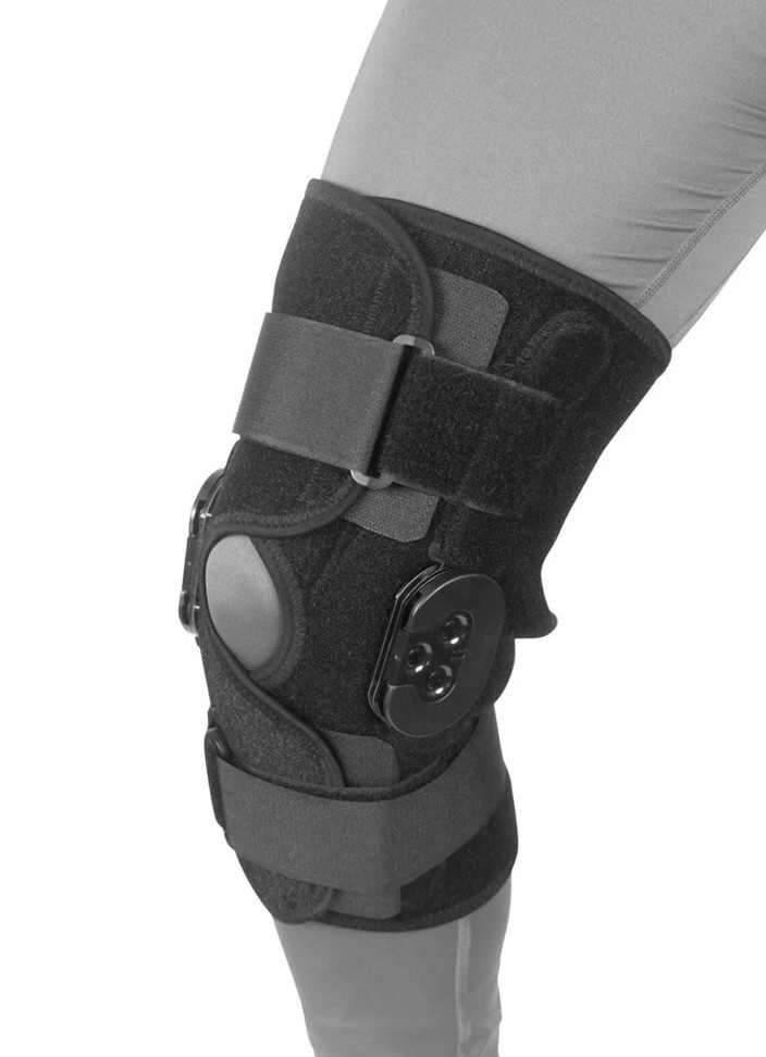 ISO Preferred OA Dual ROM Hinge Knee Brace Universal Size Left or Right support