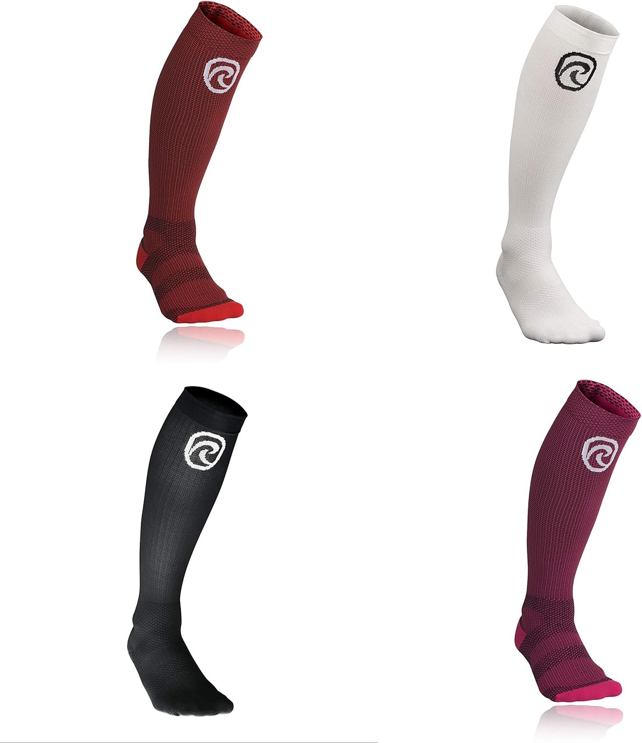 Rehband Rx Compression Socks – Medium – Red – for Women and Men – Athletic Socks