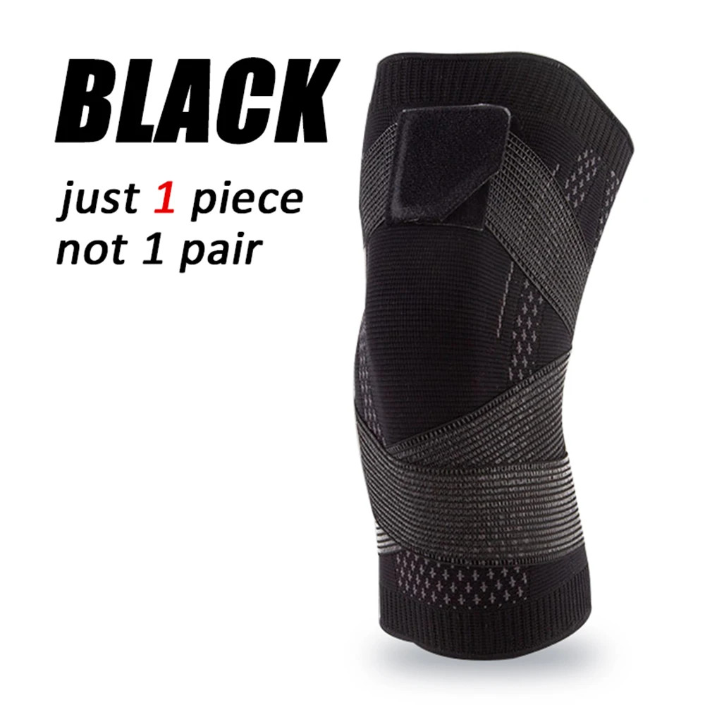 Sports Compression Knee Support Sleeve Elastic Kneepad Brace Silicone Pad 1 PCS