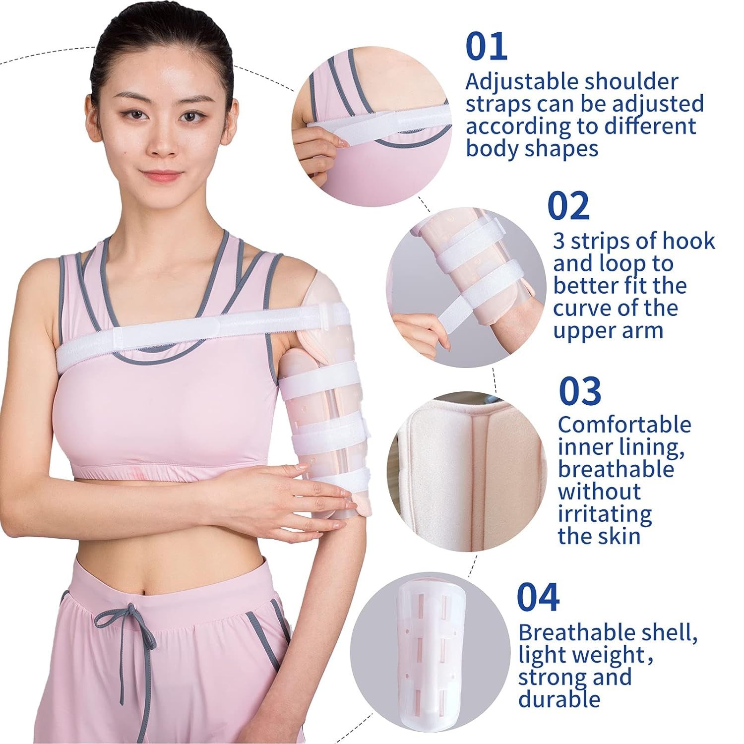 Humeral Shaft Fracture Splint Light and Breathable Humeral Fracture Brace-Large