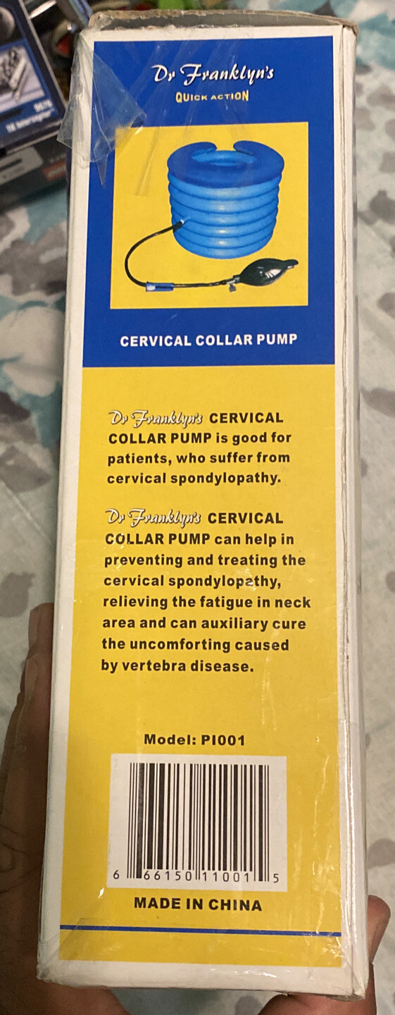 Vtg Dr Franklyns Quick Action Cervical Collar Pump Pi001 New In Box Htf Open Box