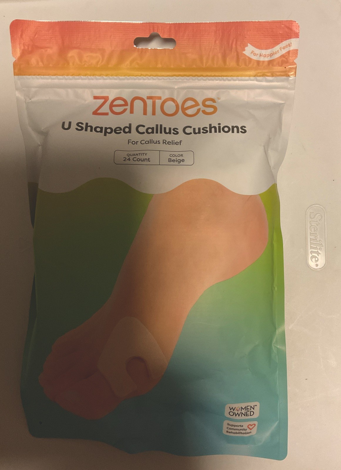 Zentoes Callus Comfort & Protect U Shaped Callus Cushion 24 Pack NEW SEALED