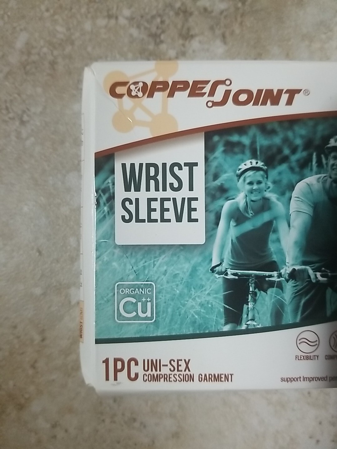 CopperJoint Wrist Sleeve Compression Garment Unisex Black 1 PC (Left, Large)