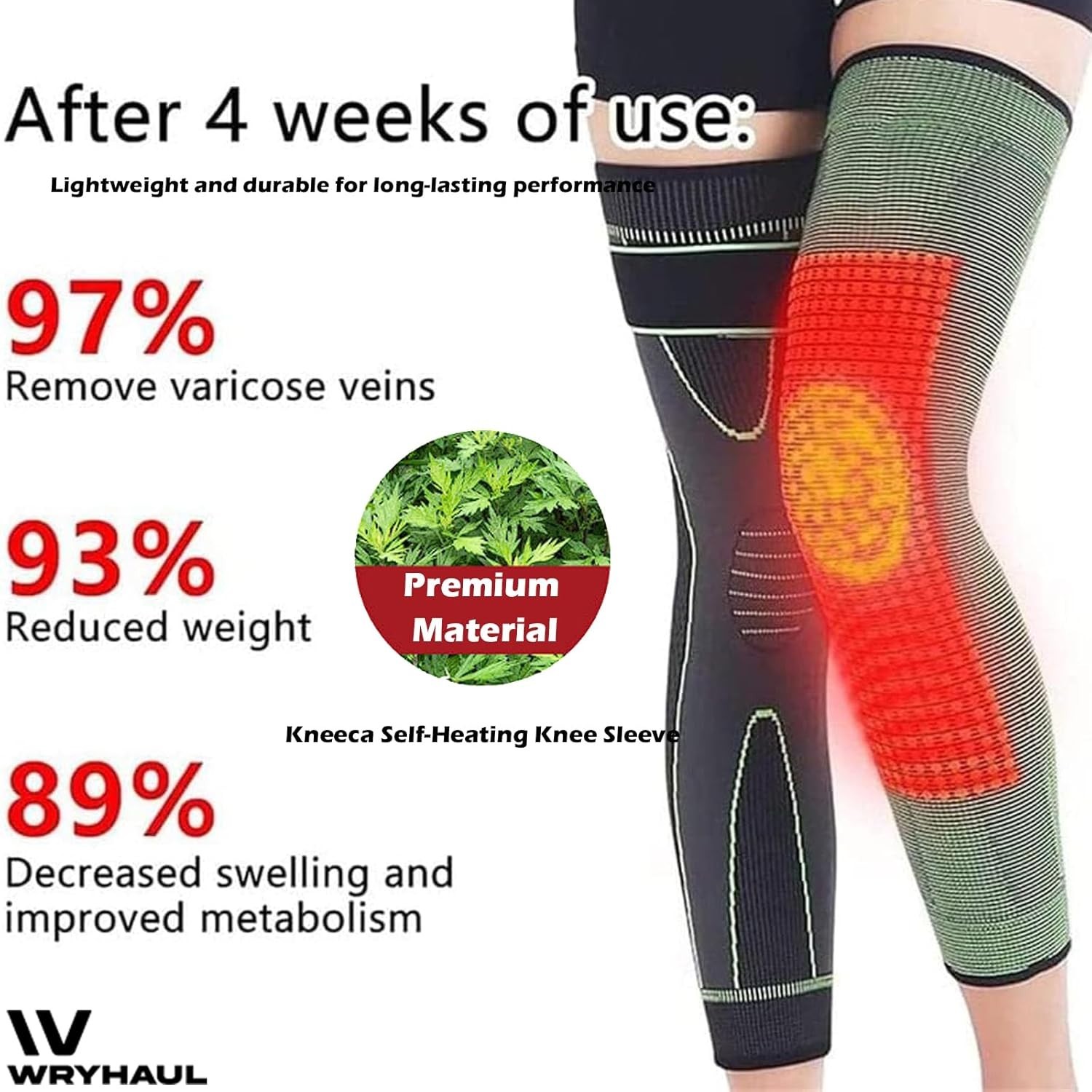 Kneeca Self-Heating Knee Sleeve: Aicao Knee Protection for Warm contains natural