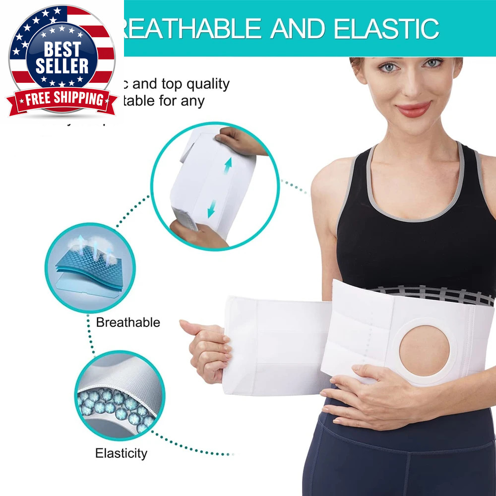 Ostomy Belt for Men and Women, Ostomy Hernia Support Belt, Abdominal Binder Brac