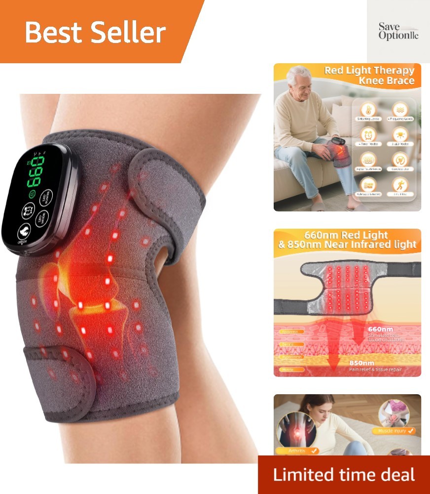 Knee Brace for Pain Relief,660nm&850nm Rechargeable Infrared Knee Devices 3 i…
