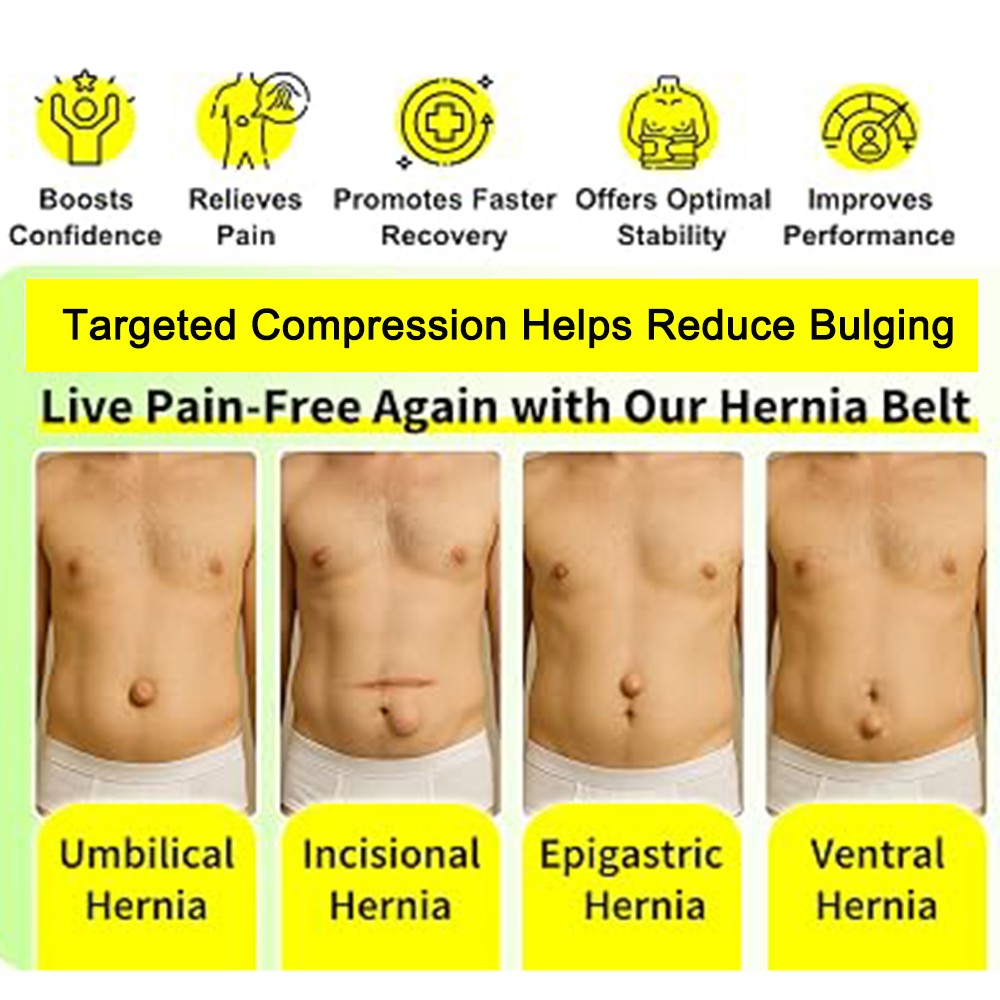 Men’s Umbilical Hernia Belt Abdominal Binder Support Navel Truss Compression Pad