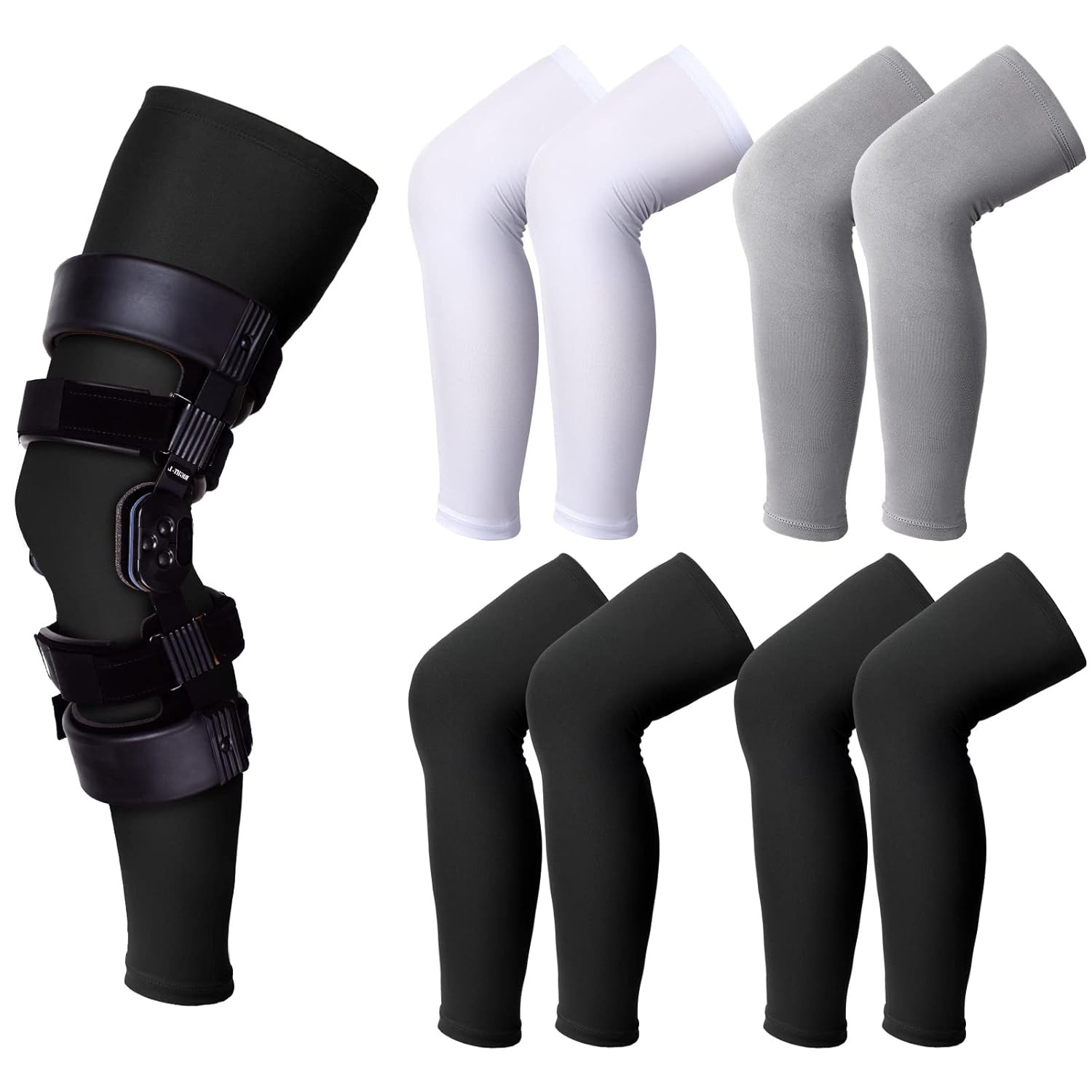 Breathable Knee Compression Sleeve – Support for Sports, Pain Relief – Black (M)