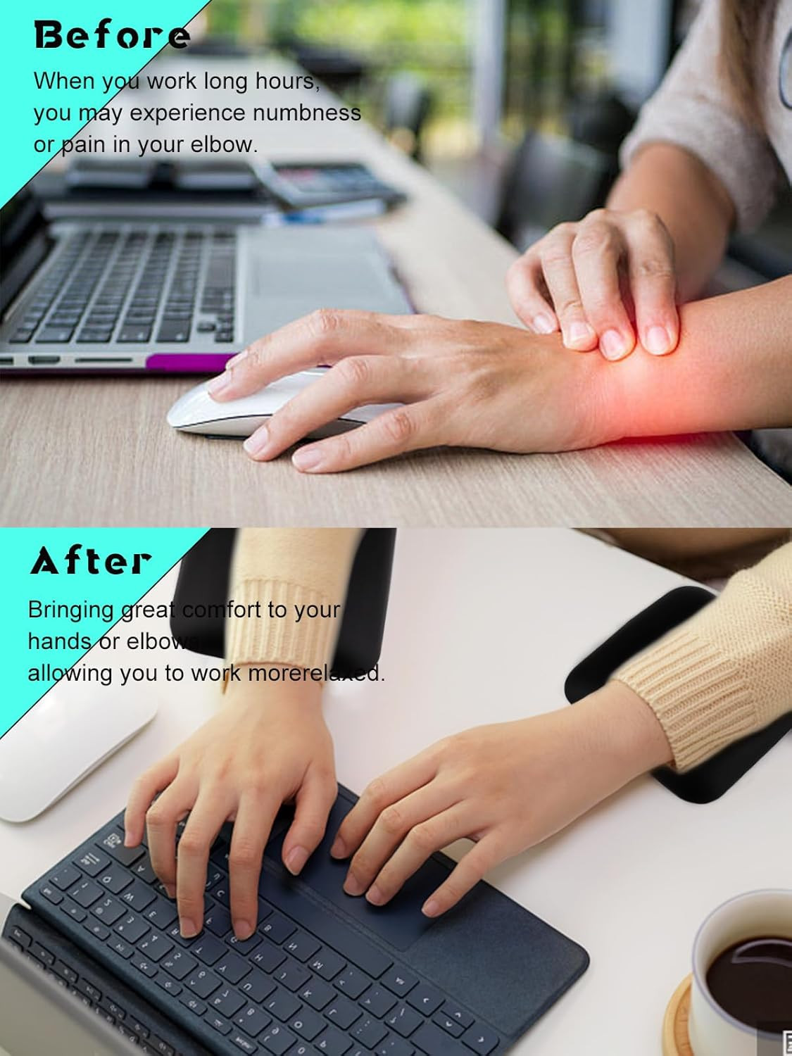 2PCS Nail Arm Rest for Elbows Silicone Elbow Wrist Arm Rest Soft Elbow Rest for