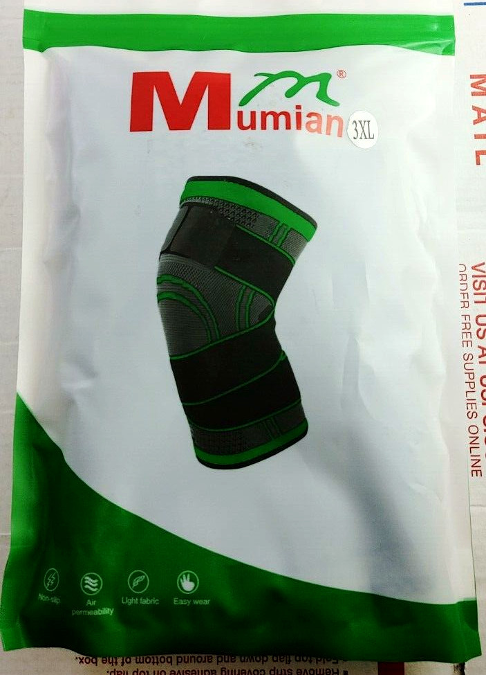 Mumian Knee Brace Compression Sleeve Support Size Adult 3XL XXXL USA US NEW